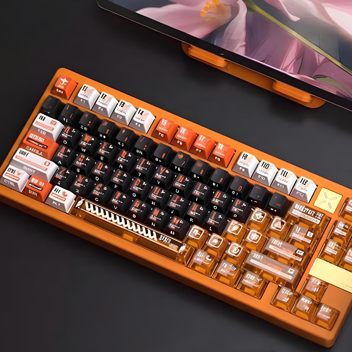 "Afterburn" OEM PBT & PC Shine-Through Keycap Set