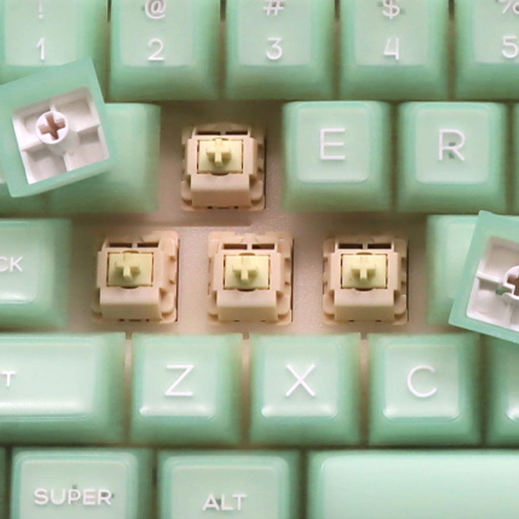 WASDWORKS Bloom — "JadeGlow" SA Profile PC Translucent Keycap Set (142 Keys)