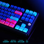 "Neon Rift" OEM PBT Shine-Through Keycap Set (129 Keys)