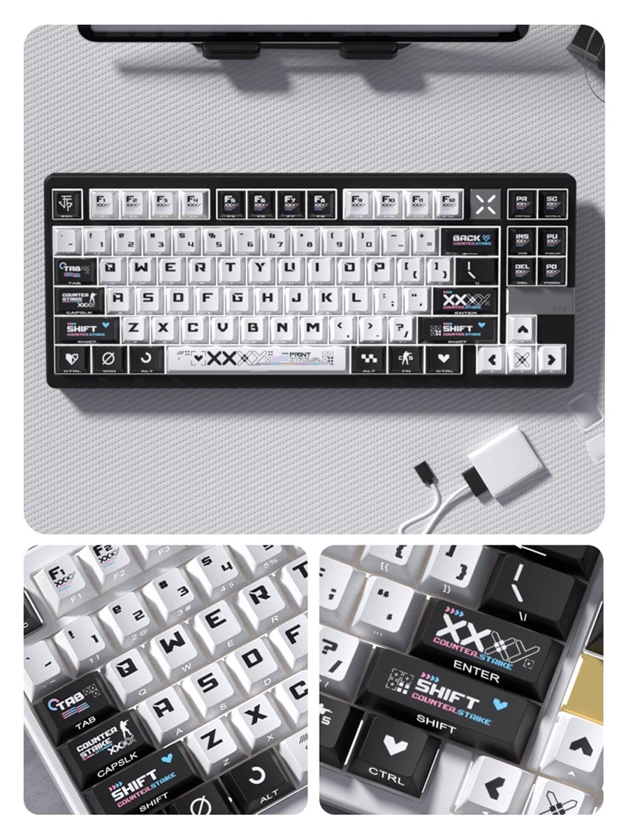 "Hard Light" OEM PBT Shine-Through Keycap Set (126 Keys)