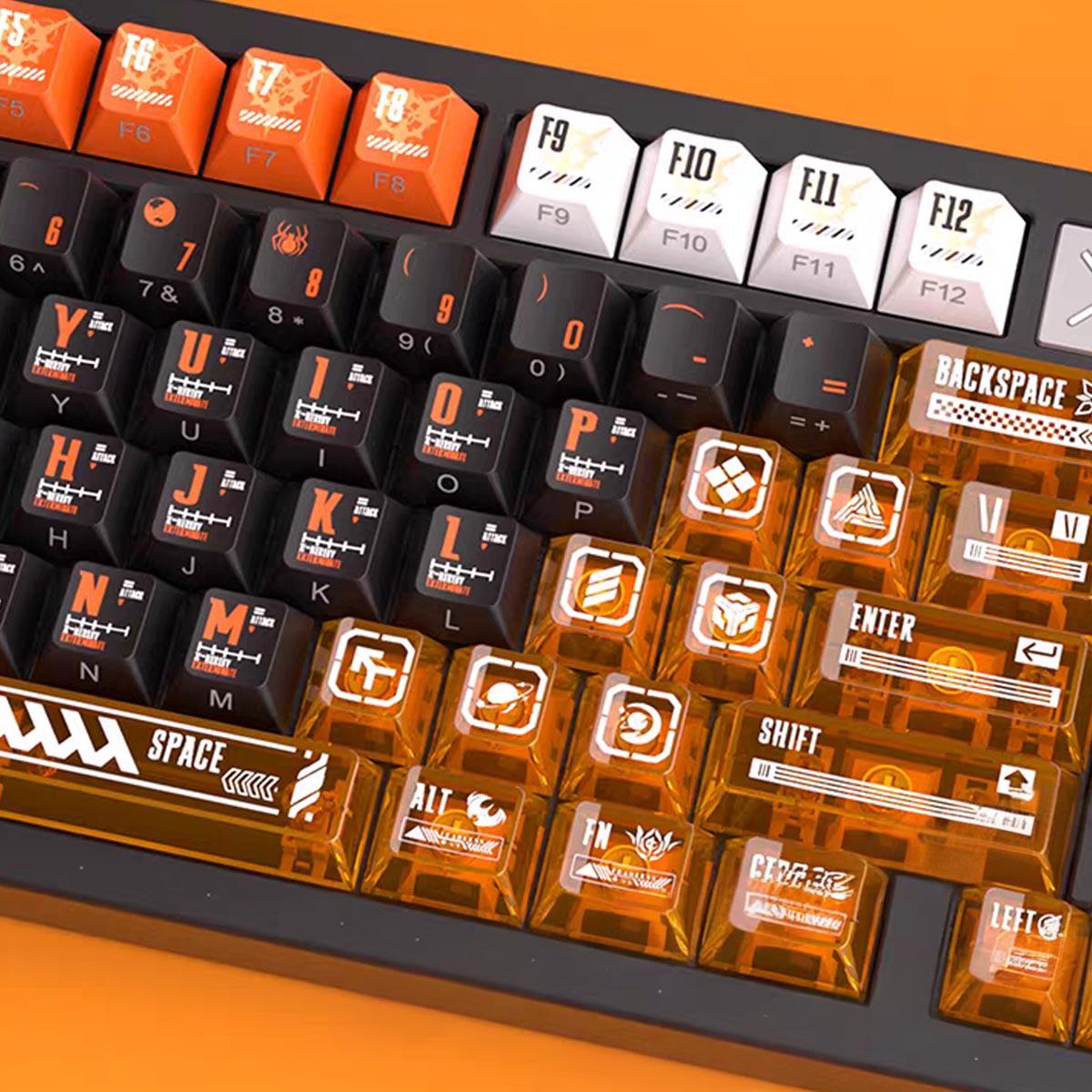 "Afterburn" OEM PBT & PC Shine-Through Keycap Set