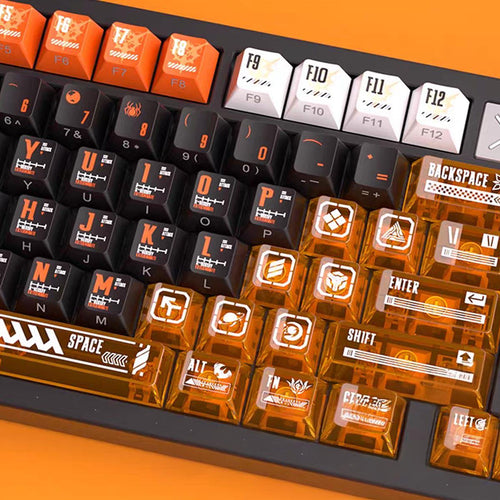 "Afterburn" OEM PBT & PC Shine-Through Keycap Set