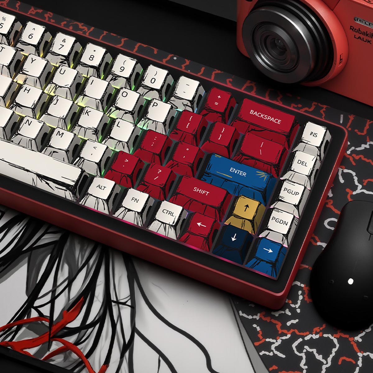 "Ink & Rage" OEM PBT Dye-Sub Keycap Set (135 Keys)