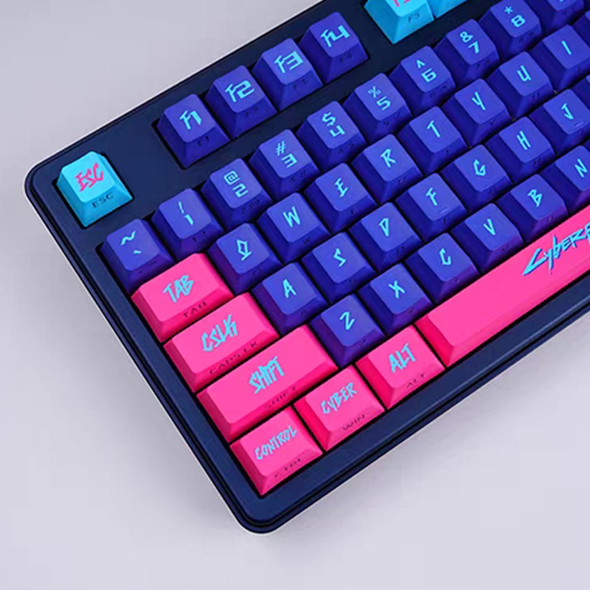"Neon Rift" OEM PBT Shine-Through Keycap Set (129 Keys)