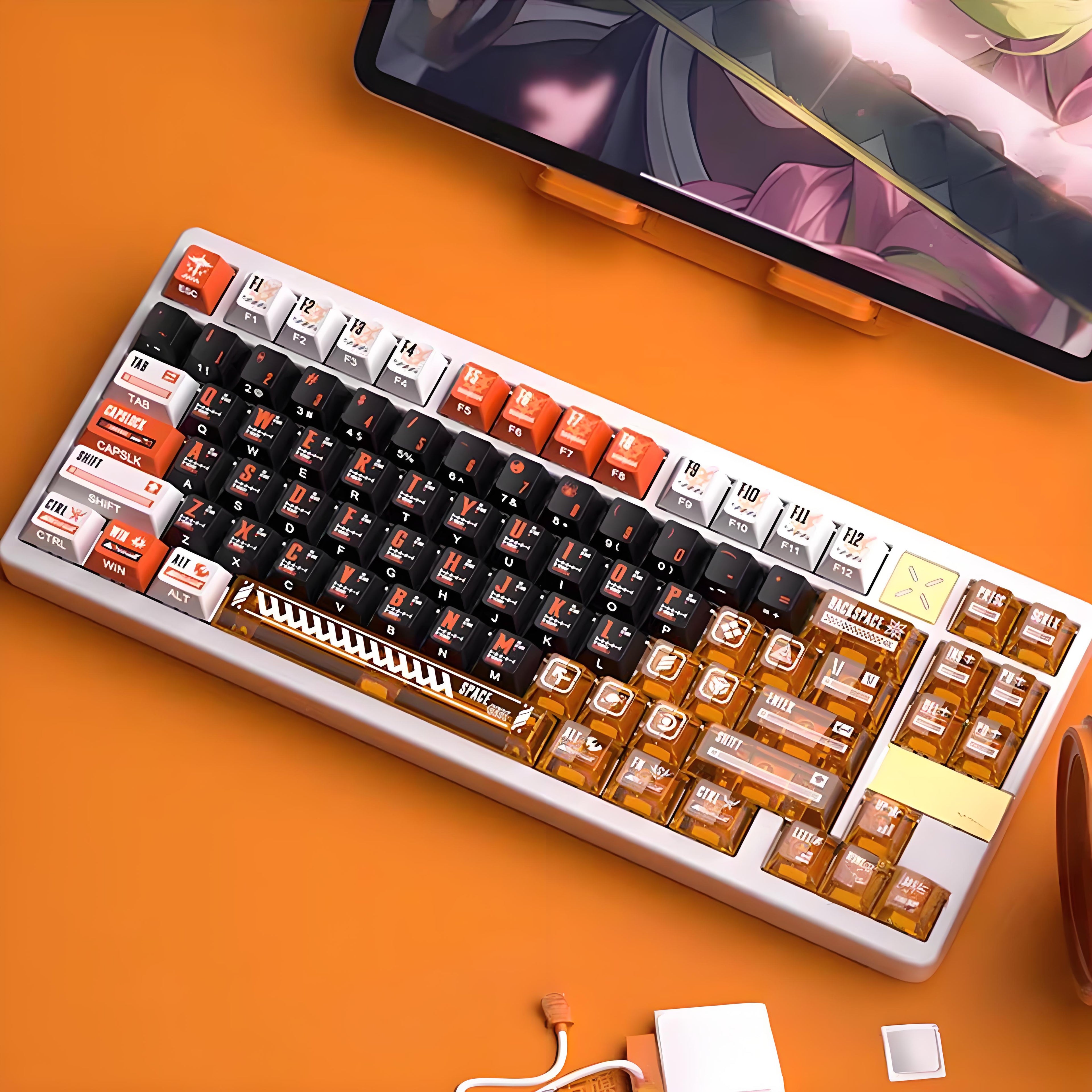 "Afterburn" OEM PBT & PC Shine-Through Keycap Set