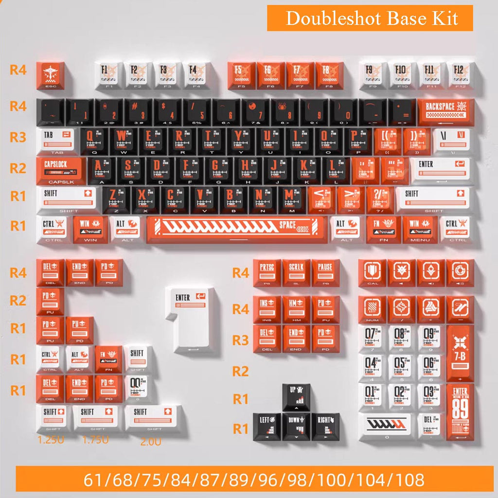 "Afterburn" OEM PBT & PC Shine-Through Keycap Set