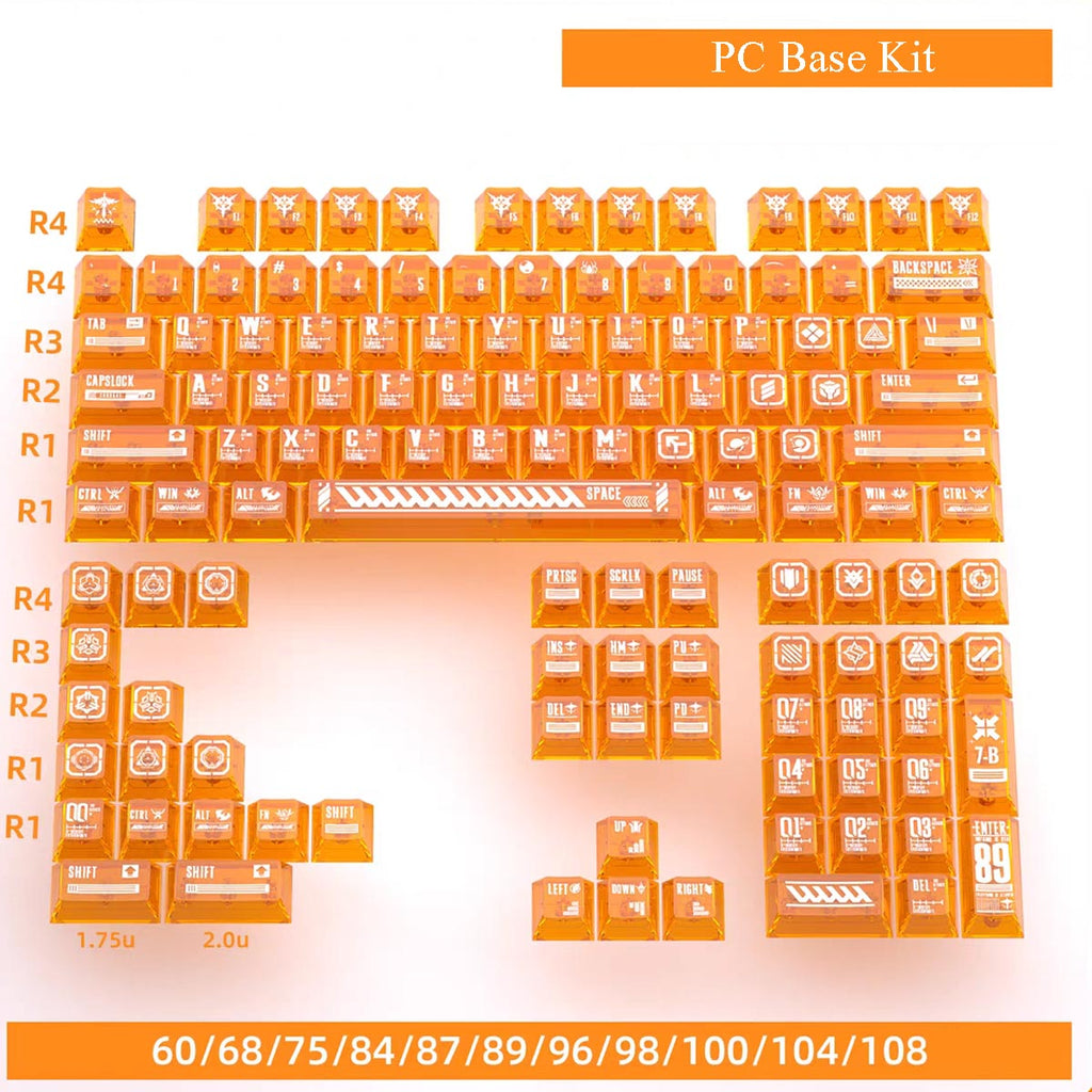 "Afterburn" OEM PBT & PC Shine-Through Keycap Set