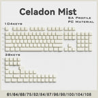 WASDWORKS Bloom — "JadeGlow" SA Profile PC Translucent Keycap Set (142 Keys)